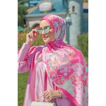 Buttonscarves Wonderland Saten Şal - Raspberry Pembe