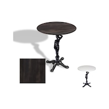 Çipa 1003 Döküm Ayak Yuvarlak Masa Çap 80cm - Werzalit, Wermodin Ve Allzalit Tabla - Rocked Çok Renkli