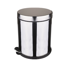 Pedallı Çöp Kovası 5 Lt Çelik Gri