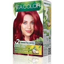Amonyaksız, Vegan, Doğal, Besleyici Kalıcı Saç Boyası%100 Beyaz Kapama 1 Paket 2 X 50 Ml Boya & Oksidan Çilek Kırmızısı 5.65