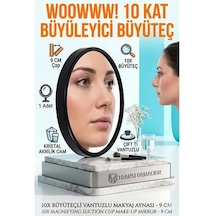 Mey İthalat 9 Cm 10x Büyüteçli Makyaj Aynası 717184 Çok Renkli
