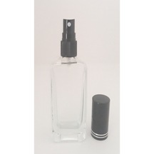 Boş Parfüm Şişesi 50 ML 3 Adet Siyah Kapak Plastik Valf Iphone Boş Şişe