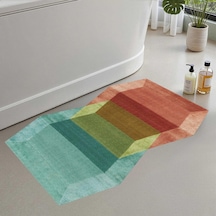 Tr 2'li Set Banyo Paspası, Yumuşak Banyo Halısı, Kaymaz Dot Tabanlı, Su Emici, Makinede Yıkanabilir - 50x60-60x100 Genel