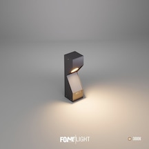 FoneLight Dualluz 35 cm LED Bahçe Set Üstü Aydınlatma Antrasit Alüminyum IP65 Peyzaj Yürüyüş Yolu Bahçe Lambası 3000K