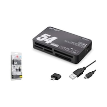 İetop Tc209 Usb Type-c All İn One Kart Okuyucu Sd Microsd Mmc Ms 480 Mbps Siyah