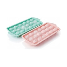 Elmas 18 Bölmeli Buz Kalıbı Plastik Pembe Diğer