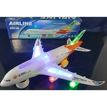 A380 Pilli Yolcu Uçağı Pilli Uçak Sesli Hareketli Işıklı