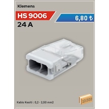 2 Li Tırnaksız Klemens Hs 9006 15 Adet