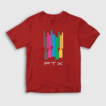 Presmono Unisex Çocuk Colors Pentatonix T-shirt Kırmızı