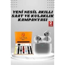 7 Kordonlu Akıllı Saat Ve 3.nesil Kulaklık Dokunmatik Ekran Sesli Görüşme Yapabilen Çok Renkli