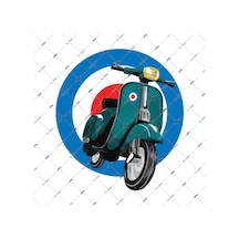 Vsp33 Retro Scooter Sticker