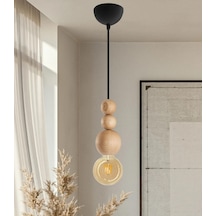 Detaylı Modern Bohem Rustik Sarkıt Avize Şık Ve Doğal Tasarım Salon Oturma Odası Siyah Tekli Sku: Smg8690010224828 Açık Gri