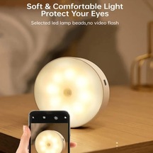 Sensörlü Usb Şarjlı Lamba Led Işık Sensörlü Lamp Gece Lambası Hareket Sensör Led Sensör Lamba Çok Renkli