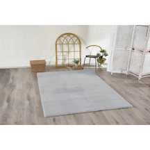 Jassrug Tavşan Tüyü Kürk Halı 80x120 Gri Gri
