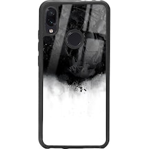 Xiaomi Redmi Note 7 Siyah Duman Tasarımlı Glossy Telefon Kılıfı