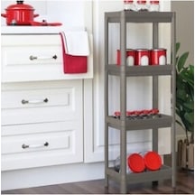 Gri - Antrasit Dikdörtgen Raf Ünitesi Plastik 4764 Çok Renkli