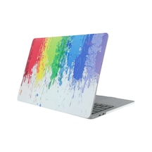 Apple Uyumlu MacBook Air 13 Kılıf Renkli Boya Desenli İnce Sert Kapak Darbe Çizilme Koruma A1369 A1466 Karışık
