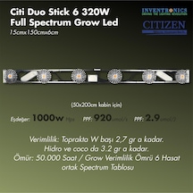 Citi 6 Duo Stick 320w Full Spectrum Grow Led Lamba