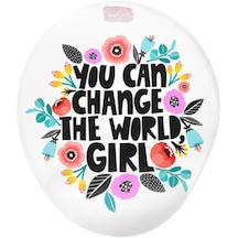 You Can Change The World Girl Baskılı Bilek Destekli Mouse Pad Mousepad