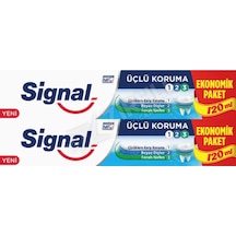3 Adet Signal Diş Macunu Üçlü Koruma 120 Ml + 120 Ml 2'li