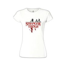 Stranger Tshings - Beneath Beyaz Kadın Tshirt 001