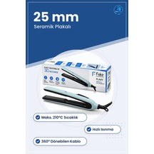 Elektrikli Saç Düzleştirici 25 Mm Seramik Plakalı Hızlı Isınma