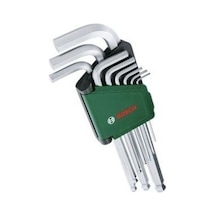 9 Parça Hex Alyan Anahtar Seti, Ergonomik Tasarım Ve Gri Renk
