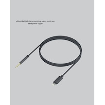 Lightning To 3.5mm Aux Ses Dönüştürücü Kablo 1 Metre Stereo Uyumlu