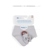 Babyjem Silikon Diş Kaşıyıcılı Müslin Önlük 736 Gri