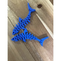 12cm Minik Hareketli Kaplan Köpek Balığı Pla Doğal Malzeme Mavi Balık