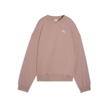 About Blank Puma Wardrobe Essentials Kadın Geniş Kesim Sweatshirt, Sandstone, M Beden Acı Kahverengi