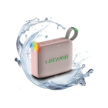 Lenyes S216 Su Geçirmez Özellikli Rgb Işıklı Askılı Mini Bluetooth Speaker Hoparlör V5.3 Pembe