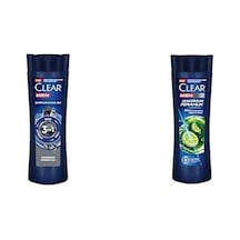 3 İn 1 Şampuan & Duş Jeli Arındırıcı Kömür Saç Yüz Vücut İçin Ve Clear Men Kepeğe Karşı Etkili Şampuan Maksimum Ferahlık 350 Ml