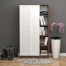Nida 2 Kapılı 1 Raflı Gardırop Çıtalı Kapak Mdf Beyaz