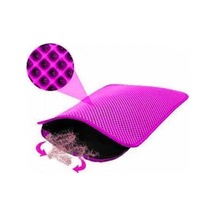Elekli Kedi Tuvalet Önü Paspası Kedi Paspası Pembe 60x42 Cm