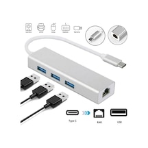 Lexroo Fc05 Type-c To 3 X 3.0 Usb + Rj45 Lan Ethernet Çevirici Ma