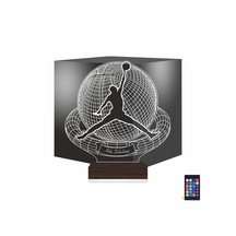 Luvivia Basketbol Topu Basketçi Hediye Jordan Kişiye Özel 3d Lamba - Masa Gece Lambası Şeffaf