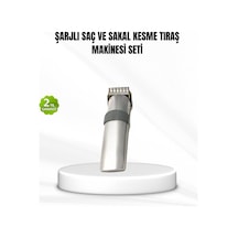 Şarjlı Saç Ve Sakal Kesme Makinesi Paslanmaz Çelik Bıçak Ayarlanabilir Başlık 1 - 2 Saat
