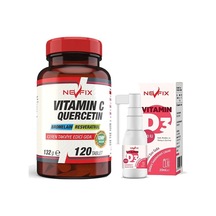 Nevfix Vitamin C Quercetin Bromelain 120 Tablet & Nevfix Vitamin