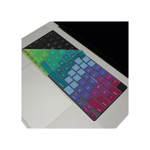 Apple Uyumlu Macbook Klavye Koruyucu İngilizce Amerikan-return-enter-için Türkçe Çeviri Baskı 13,6-15,3inç - 14,2-16,2inç M1-m2-m3-m4 , İnce Hafif Silikon Klavye Filmi Pembe Yeşil Sku: Smg8690010111500