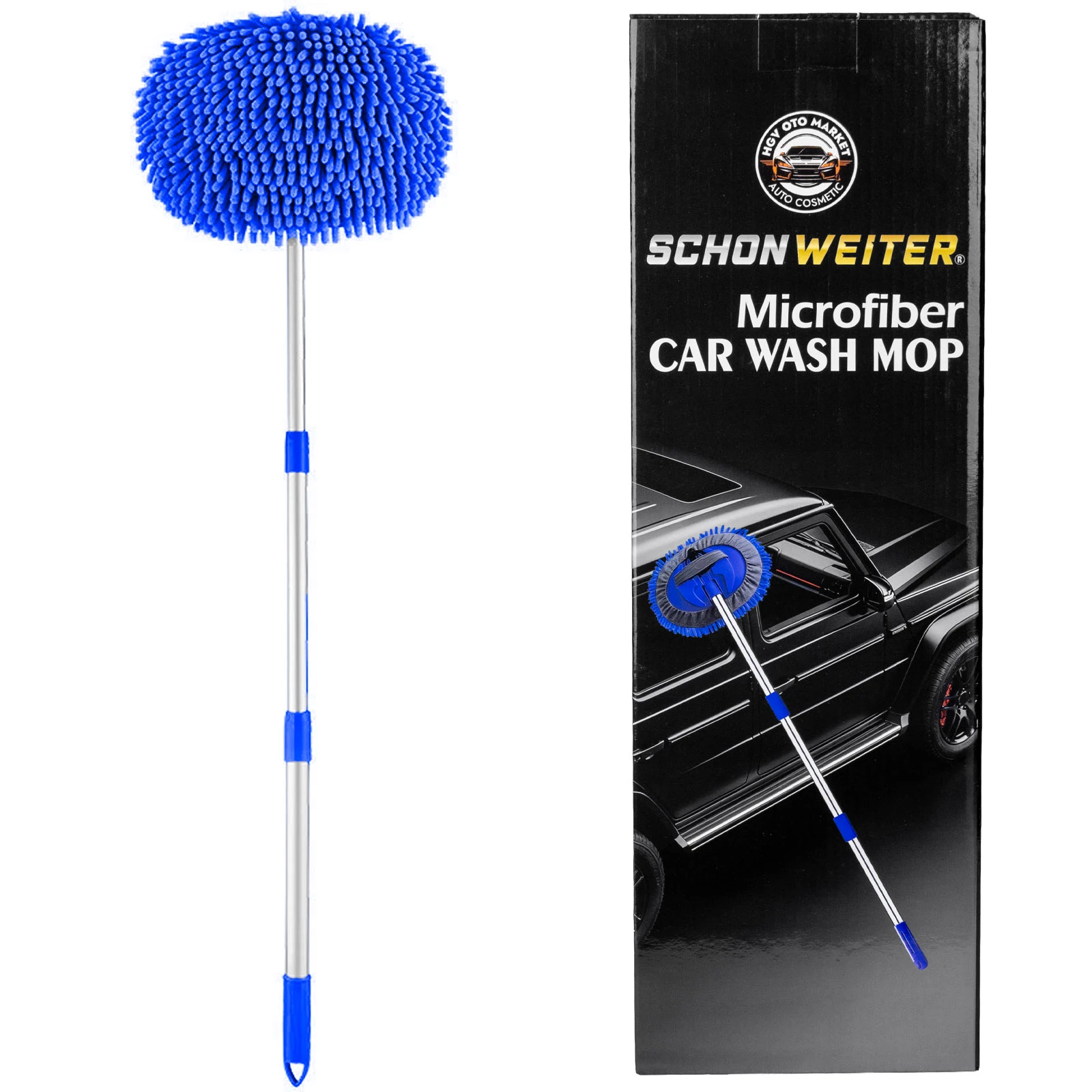 Schön Weiter Araç Oto Teleskopik Saplı Oto Yıkama Mop Seti Çizmez Mikrofiber