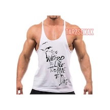 Tarzsokak Gym Tank Top Fitness Sporcu Atleti Gym143 Beyaz