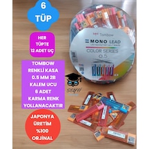 Tombow Renkli Kasa 0.5 Mm 2b Kalem Ucu 6 Adet Karma Renk Yollanacaktır