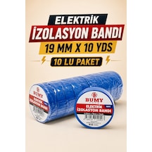 Elektrik İzolasyon Bandı Mavi - 19 Mm X 10 Yds - 10 Lu Paket