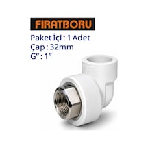 Fırat İç Dişli Dirsek Altı Köşe 32mm, 1'', 1 Adet, 7b71032254