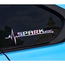 Chevrolet Spark Yan Cam Sticker Oto Kapı 20 Cm X 7 Cm Renkli