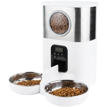 Bruce 5l Otomatik Pet Besleyicisi Kayıtlı Akıllı Gıda Dispenser Kayıtlı Beyaz