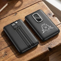 Bk Gift Kişiye Özel İsimli 10.000 Mah Powerbank Pb-4019 -8, Dijital Ekranlı Taşınabilir Şarj Cihazı, Kurumsal Hediye