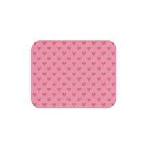 Pembe Renkli Kalpli Desenli Ergonomik Mouse Pad, Kaymaz Yüzey İle Ev Ve Ofis Kullanımı İçin İdeal 230x190x2mm