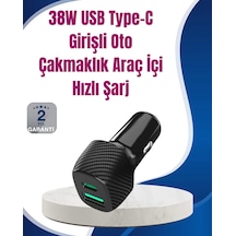 Power Delivery Destekli 38w Araç Tipi Hızlı Şarj Cihazı